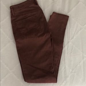 American Eagle Rust Jeggings